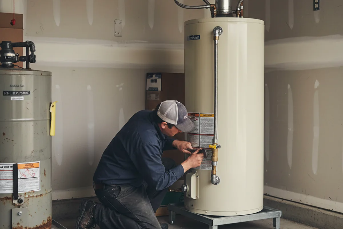 Water heater and shutoff valve replacement in Johnson Creek